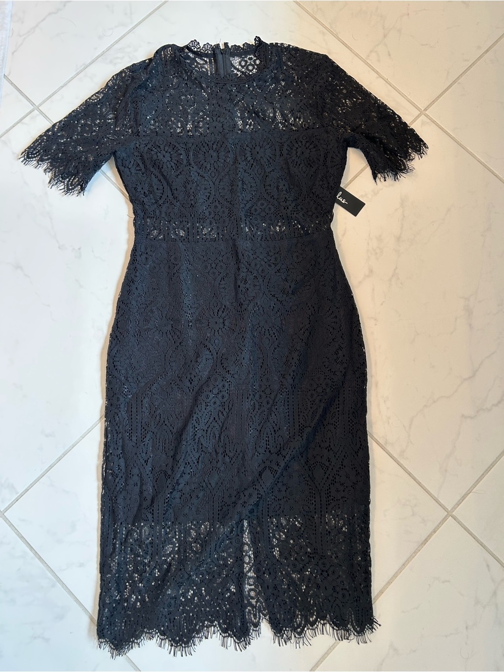 Lulu's Black Lace Midi Dress - Picture 2 of 5